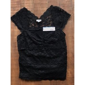 BRAND NEW Garage Black Lace Top
